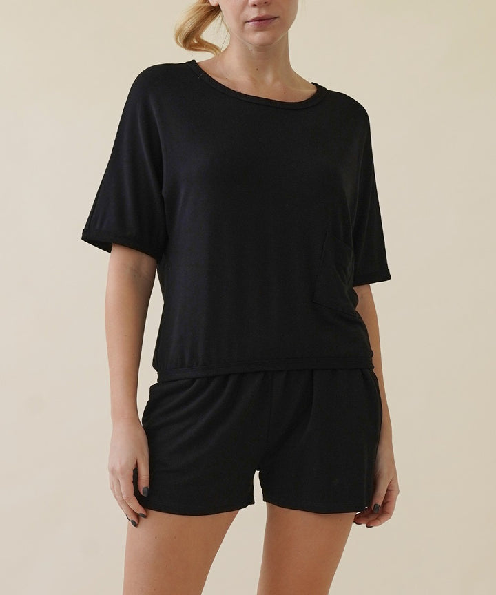 Bamboo French Terry Crop And Shorts Set