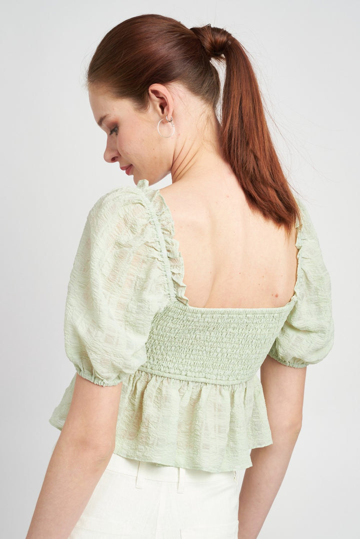 Smocked Babydoll Top