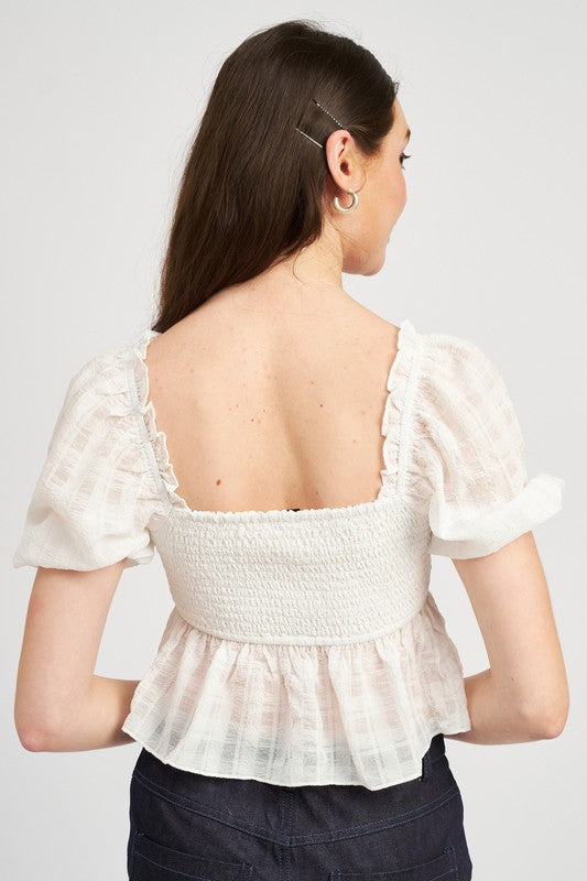 Smocked Babydoll Top