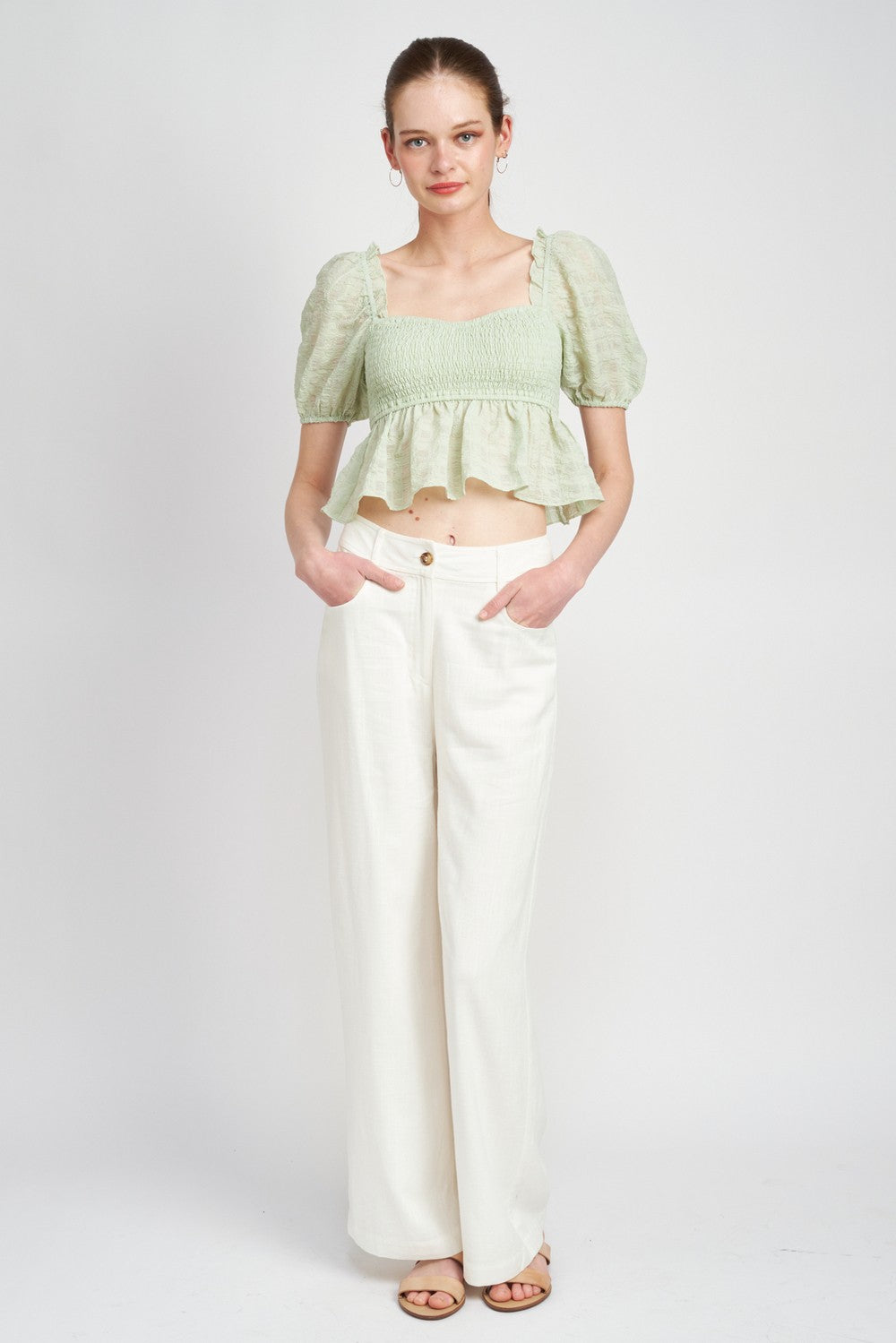 Smocked Babydoll Top