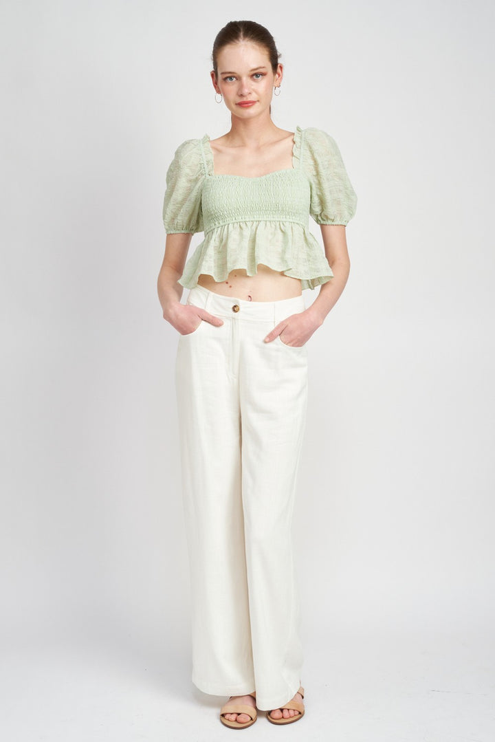 Smocked Babydoll Top