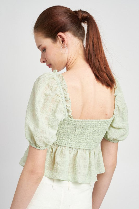 Smocked Babydoll Top