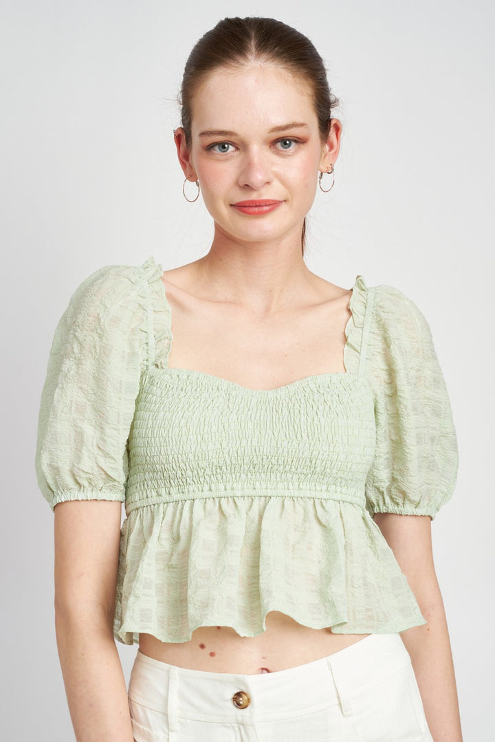 Smocked Babydoll Top