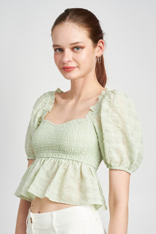 Smocked Babydoll Top