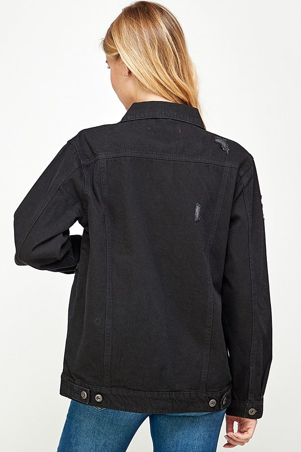 Womens Denim Jacket With Fleece Hoodies