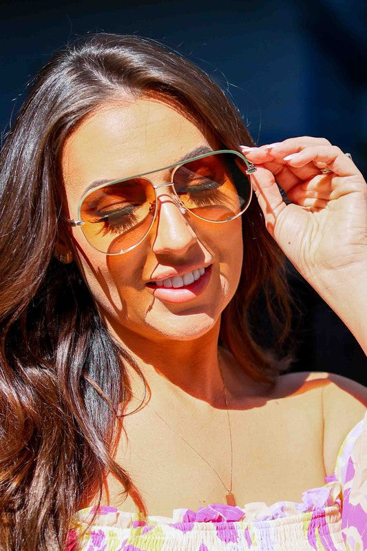 Caramel High Quality Unisex Aviator Sunglasses 1