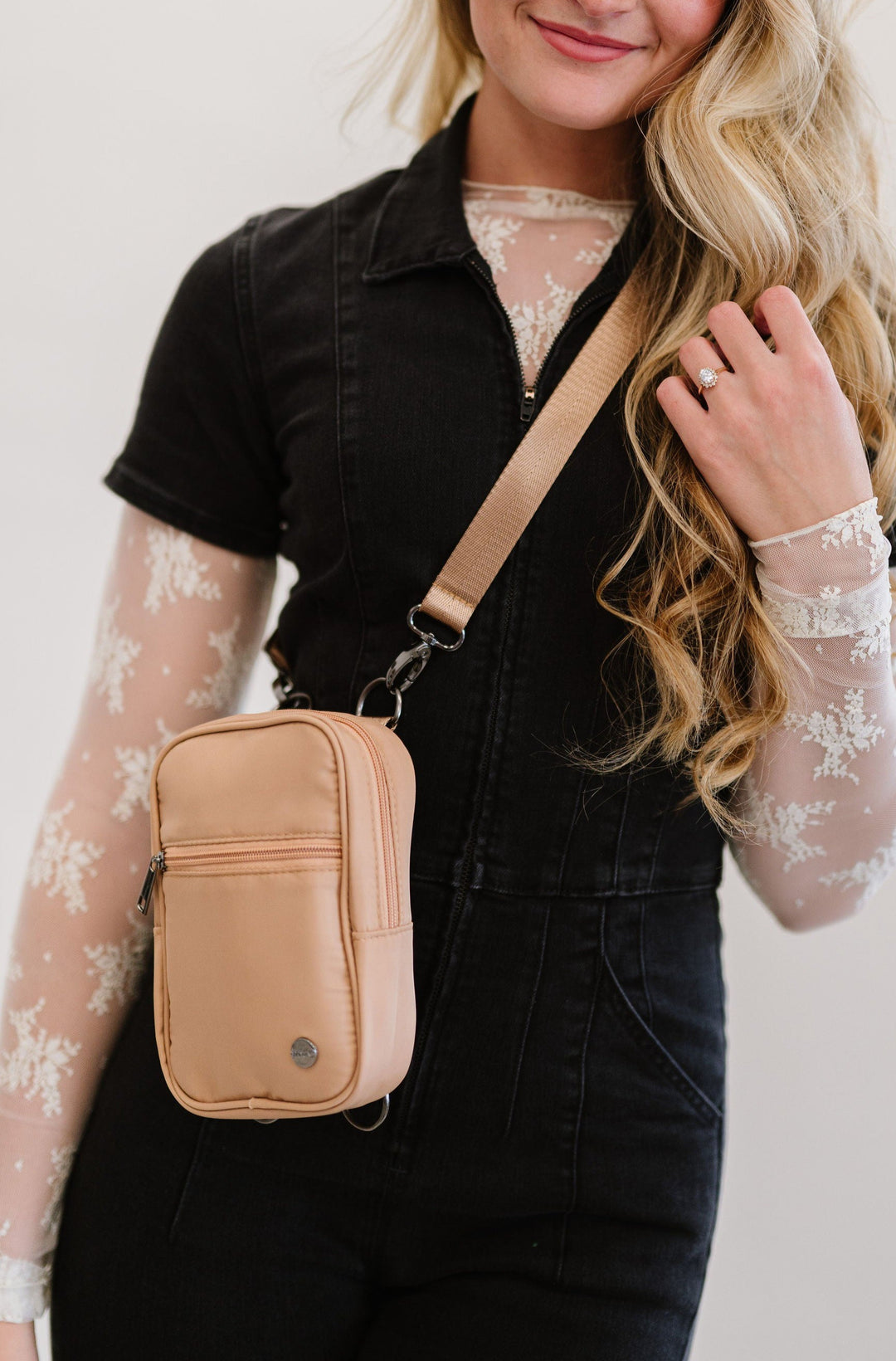 Sea Foam Lainey Customizable Crossbody Sling