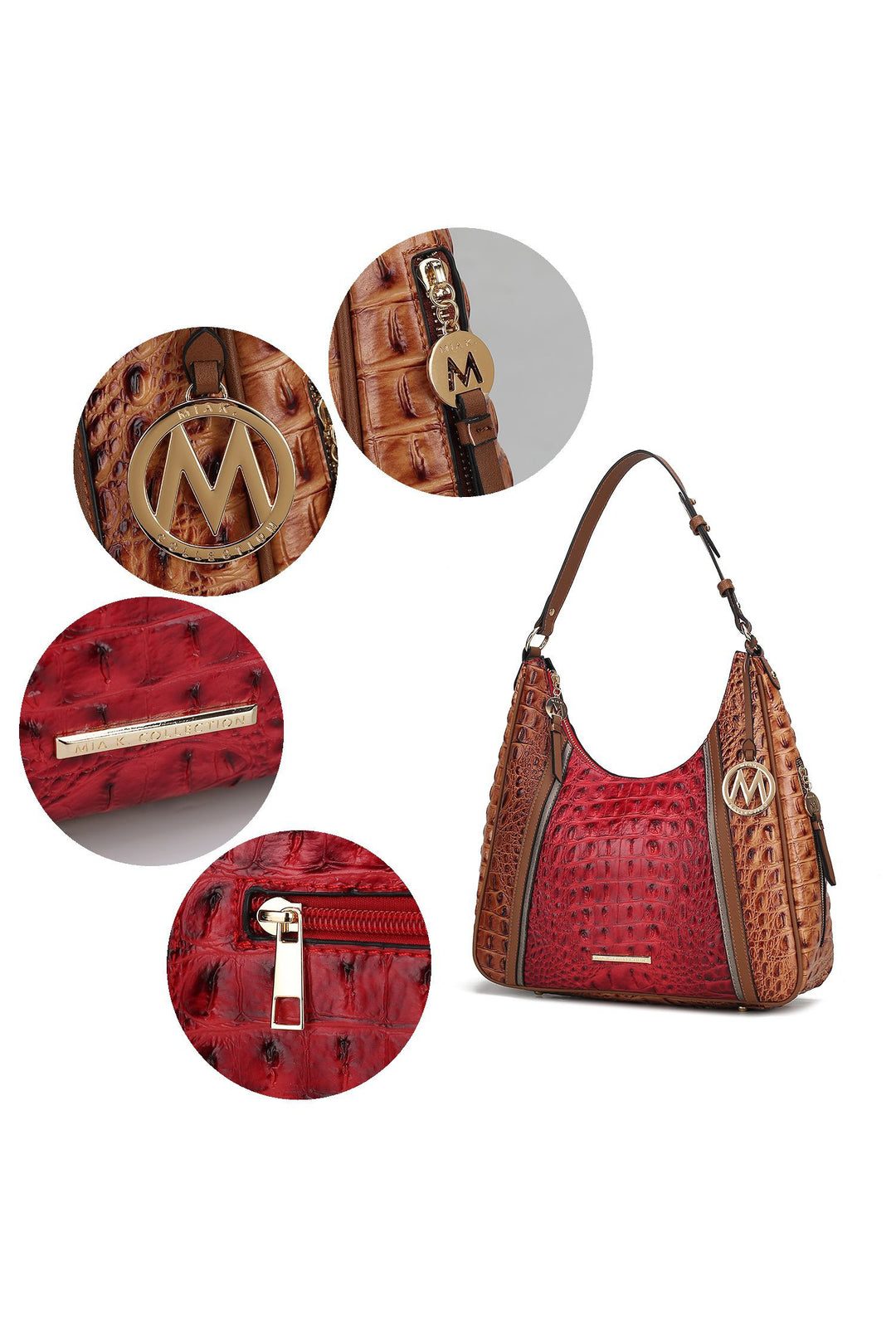 Stone Mkf Collection Faux Crocodile Embossed Shoulder