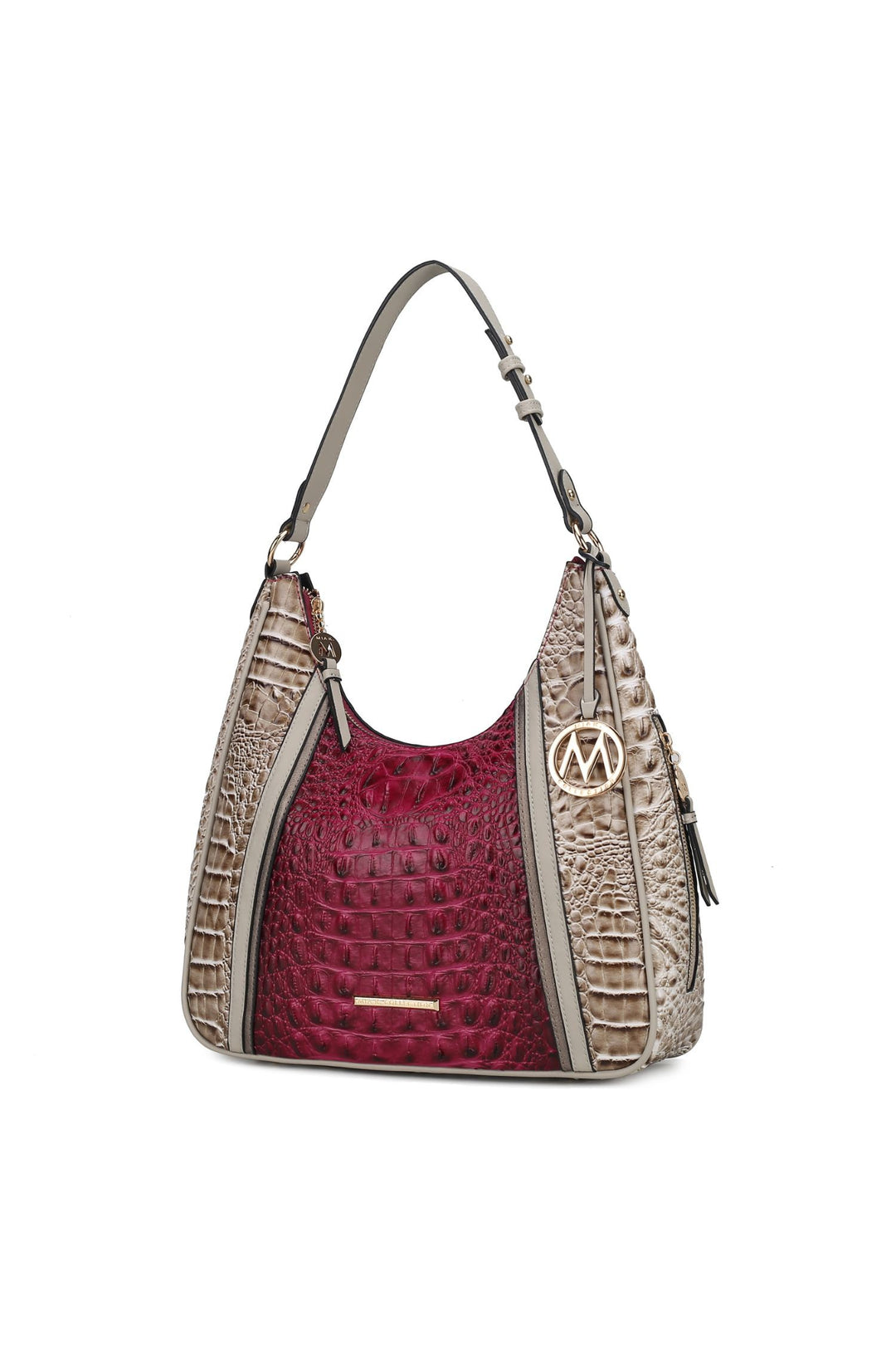 Mkf Collection Faux Crocodile Embossed Shoulder