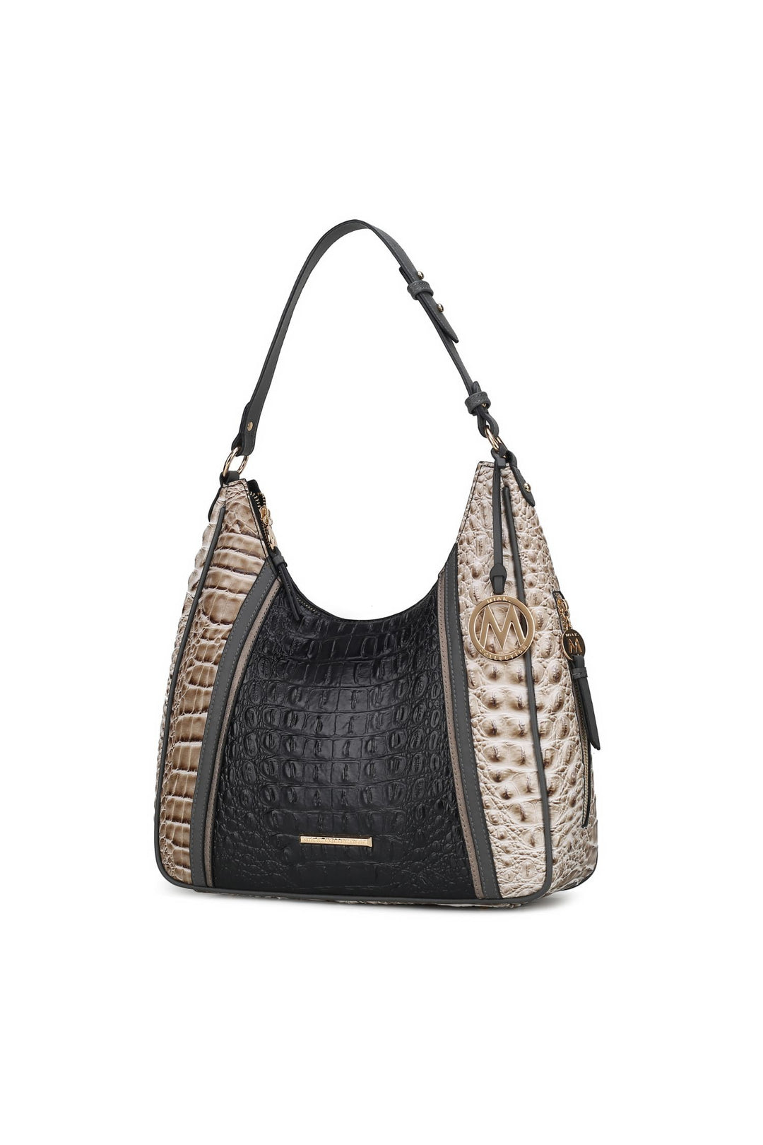 Mkf Collection Faux Crocodile Embossed Shoulder