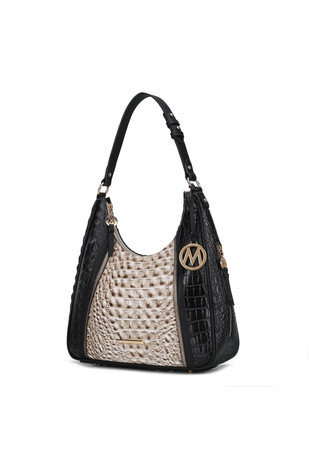 Mkf Collection Faux Crocodile Embossed Shoulder