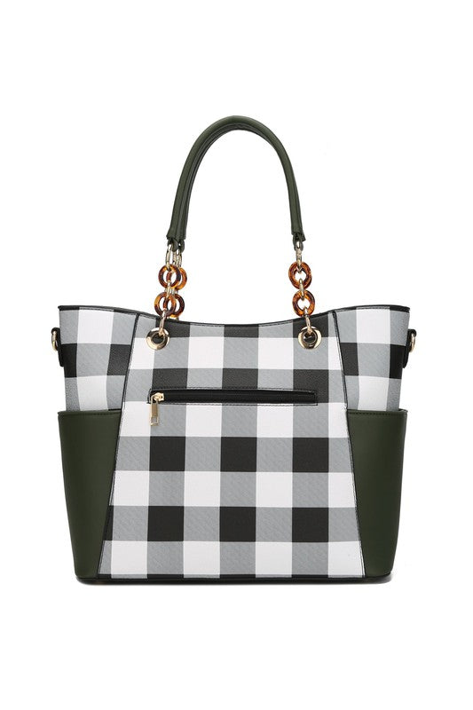 Mkf Collection Mariely Checker Tote Bag By Mia K