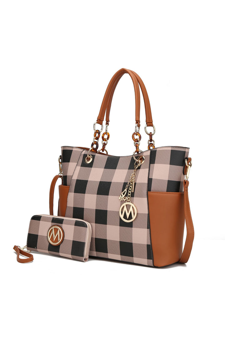 Mkf Collection Mariely Checker Tote Bag By Mia K