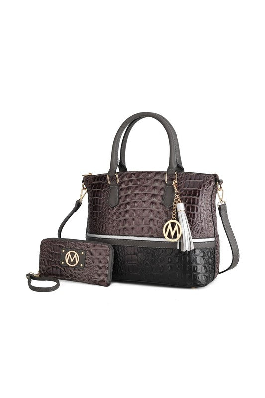 Mkf Collection Autumn Crocodile Skin Tote Bag Mia