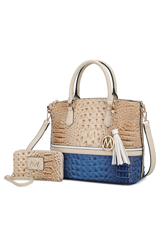 Mkf Collection Autumn Crocodile Skin Tote Bag Mia