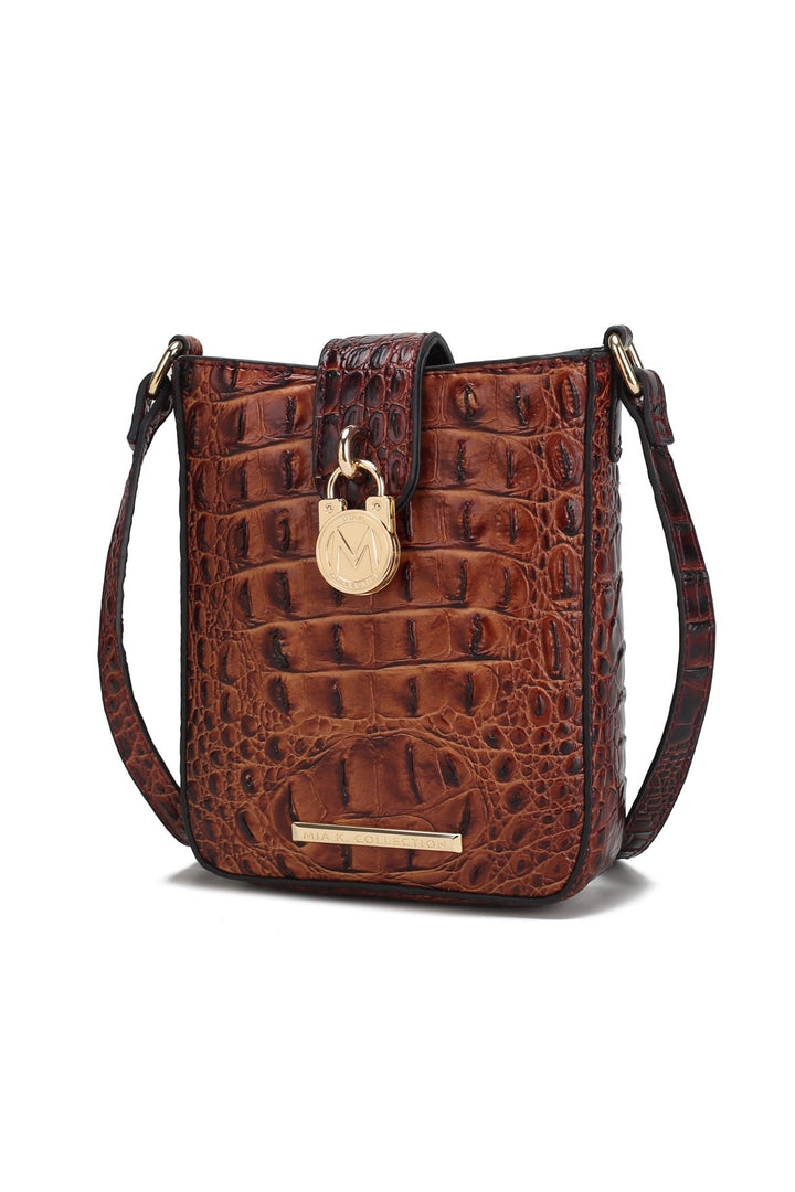 Mkf Faux Crocodile Embossed Crossbody Bag By Mia K