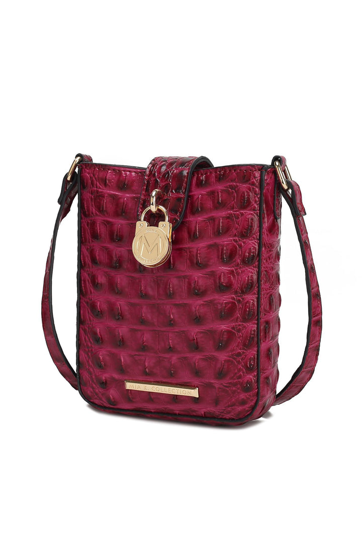 Mkf Faux Crocodile Embossed Crossbody Bag By Mia K
