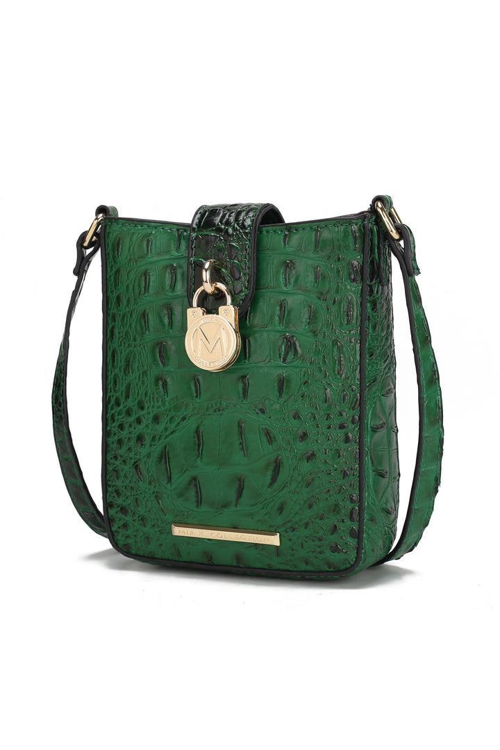 Mkf Faux Crocodile Embossed Crossbody Bag By Mia K