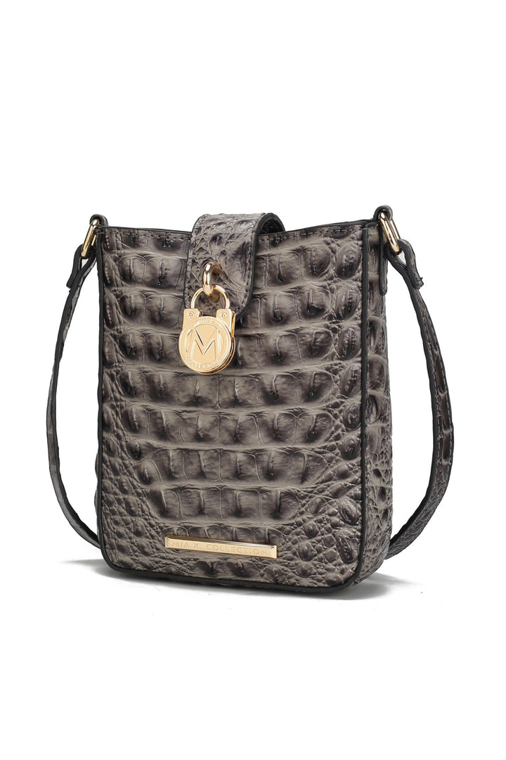 Mkf Faux Crocodile Embossed Crossbody Bag By Mia K
