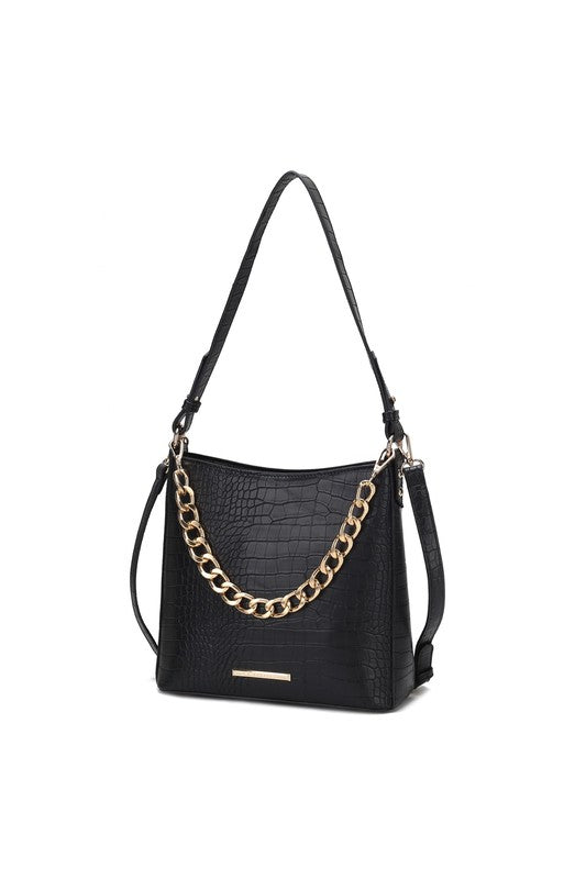 Mkf Faux Crocodile Embossed Shoulder Bag By Mia K