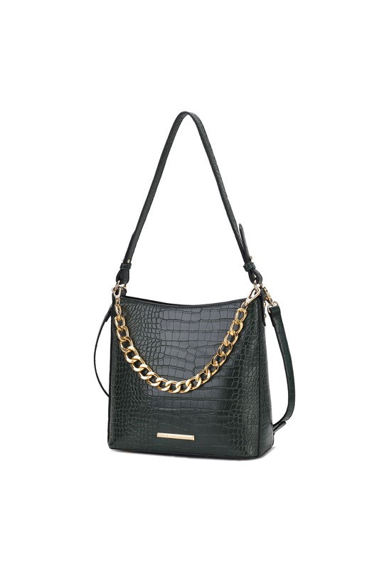 Mkf Faux Crocodile Embossed Shoulder Bag By Mia K