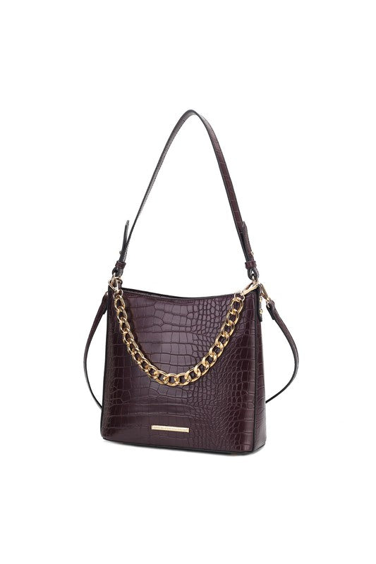 Mkf Faux Crocodile Embossed Shoulder Bag By Mia K