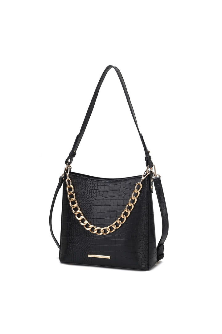 Mkf Faux Crocodile Embossed Shoulder Bag By Mia K