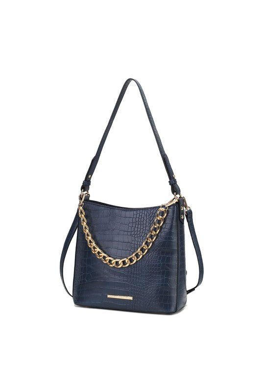 Mkf Faux Crocodile Embossed Shoulder Bag By Mia K