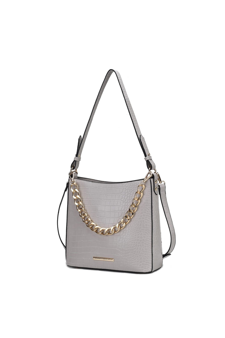 Mkf Faux Crocodile Embossed Shoulder Bag By Mia K