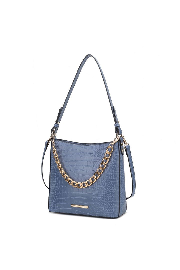 Mkf Faux Crocodile Embossed Shoulder Bag By Mia K