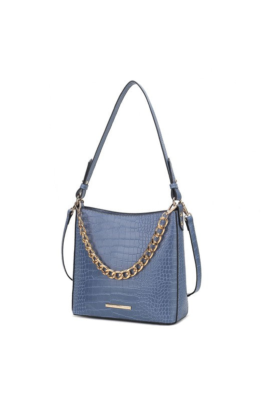 Mkf Faux Crocodile Embossed Shoulder Bag By Mia K