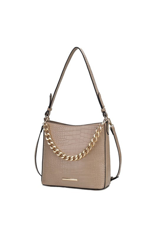 Mkf Faux Crocodile Embossed Shoulder Bag By Mia K