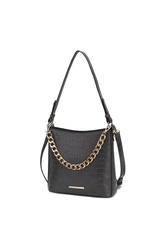 Mkf Faux Crocodile Embossed Shoulder Bag By Mia K