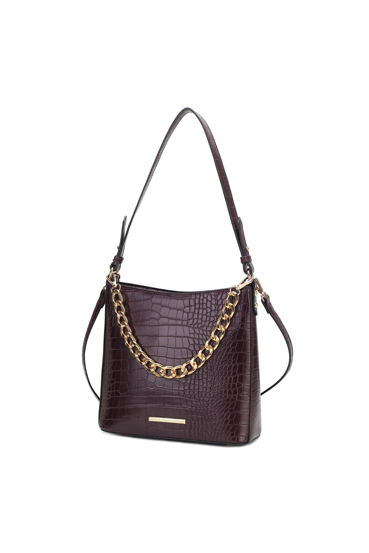 Mkf Faux Crocodile Embossed Shoulder Bag By Mia K