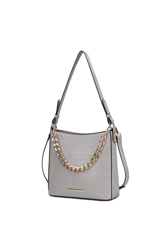 Mkf Faux Crocodile Embossed Shoulder Bag By Mia K