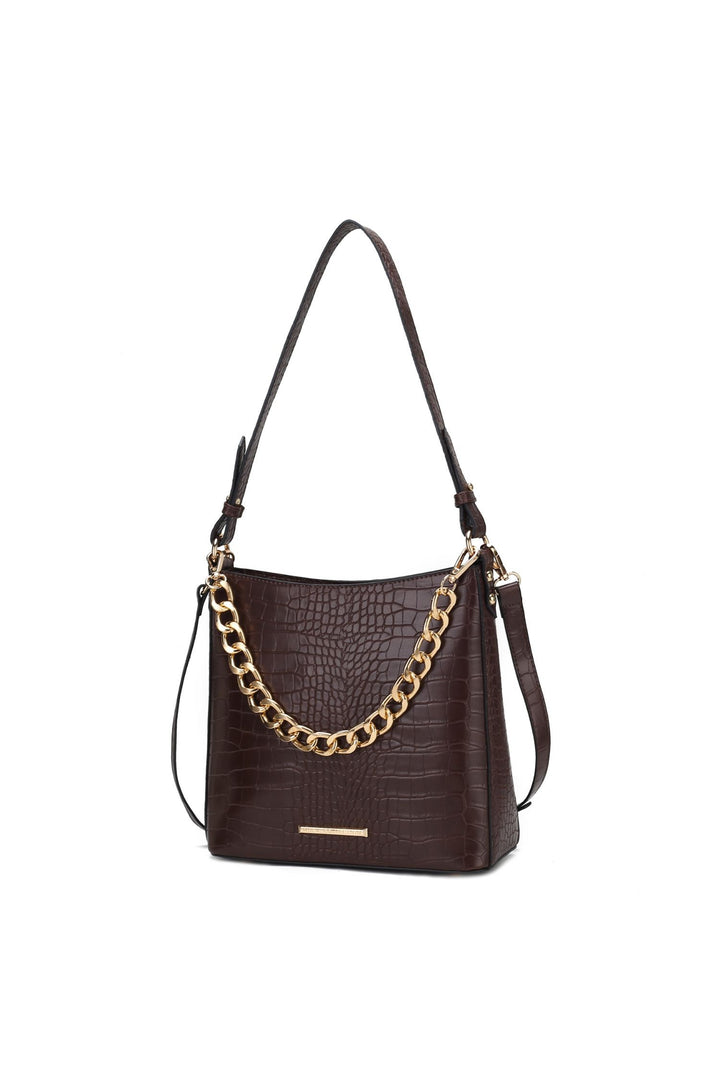 Mkf Faux Crocodile Embossed Shoulder Bag By Mia K