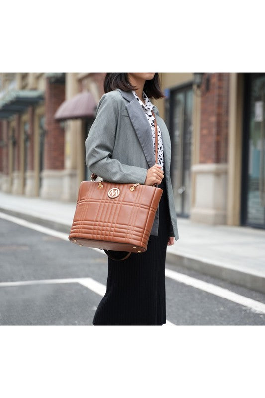 Charcoal Mkf Collection Alyne Shoulder Bag By Mia K