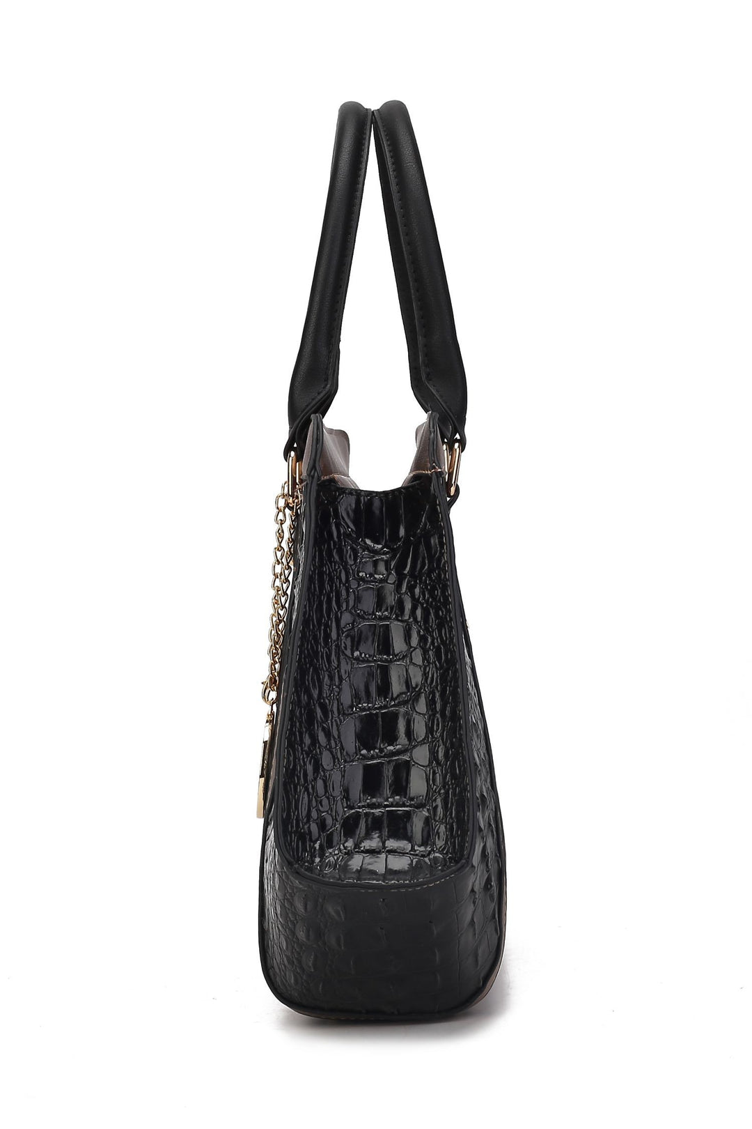 Taupe - Chocolate Mkf Collection Daisy Croco Satchel Wallet By Mia