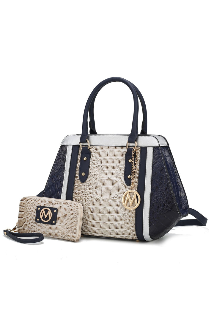 Mkf Collection Daisy Croco Satchel Wallet By Mia