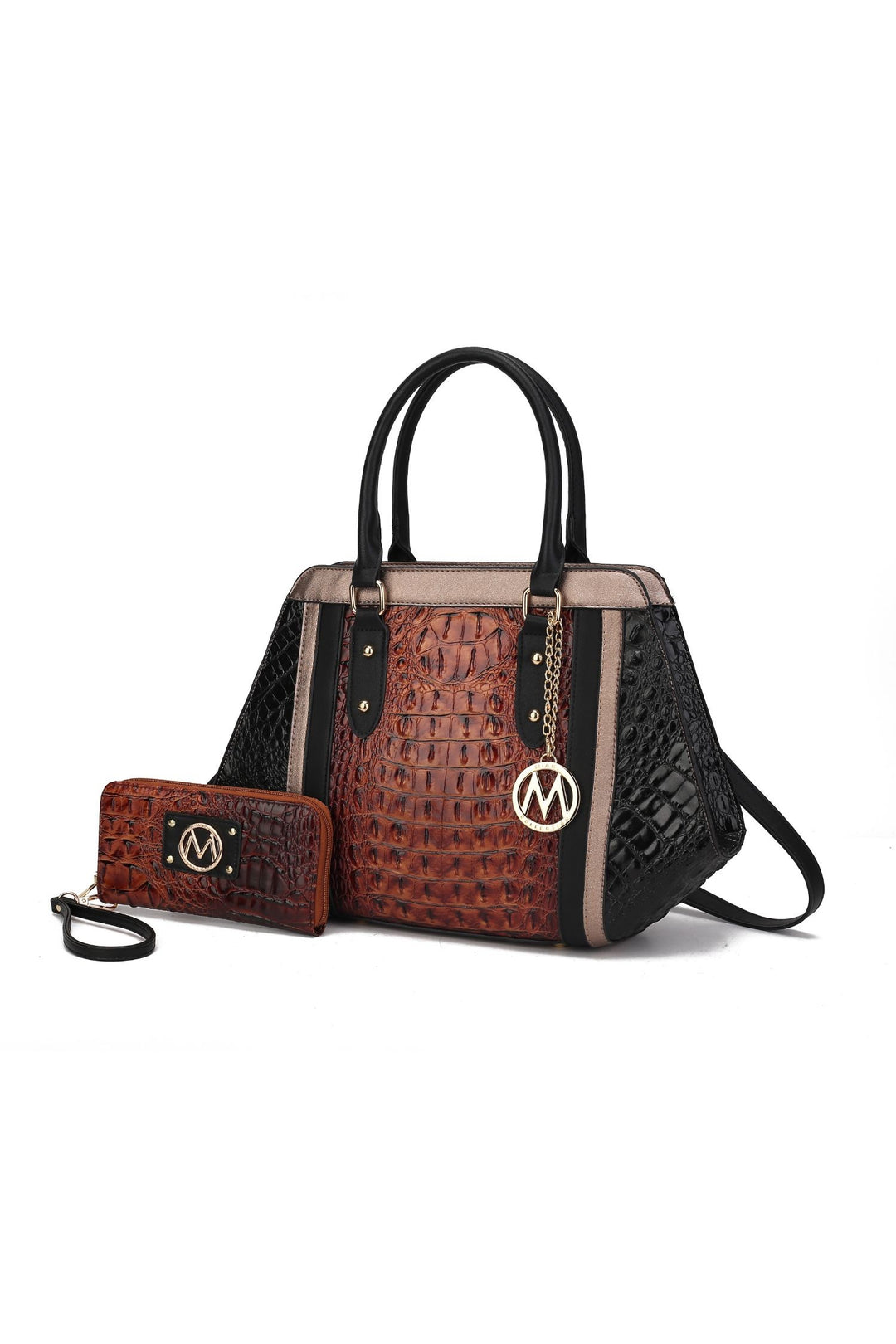 Mkf Collection Daisy Croco Satchel Wallet By Mia