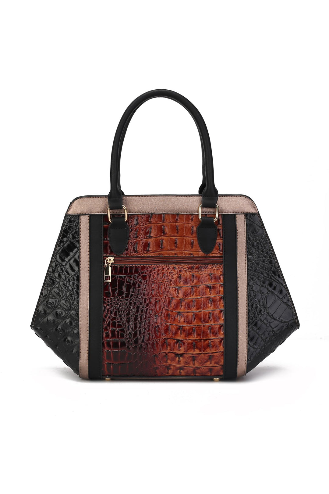 Red - Taupe Mkf Collection Daisy Croco Satchel Wallet By Mia