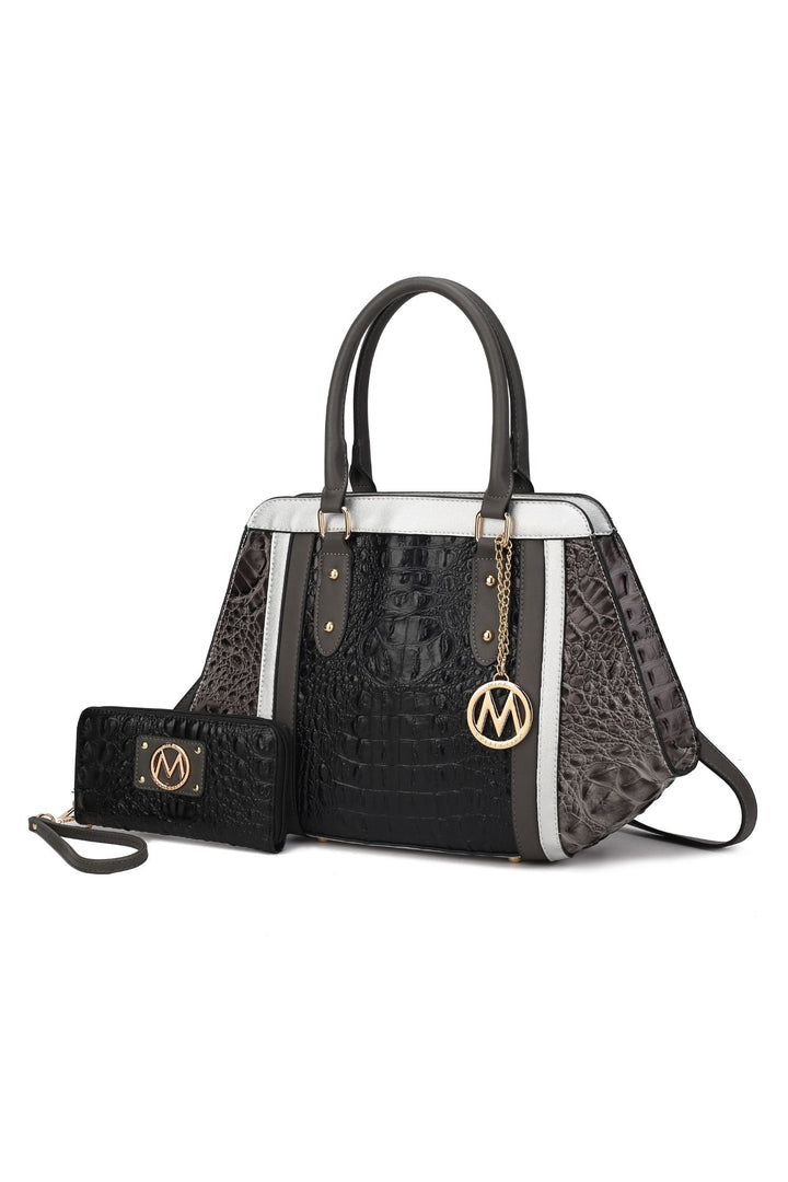 Mkf Collection Daisy Croco Satchel Wallet By Mia