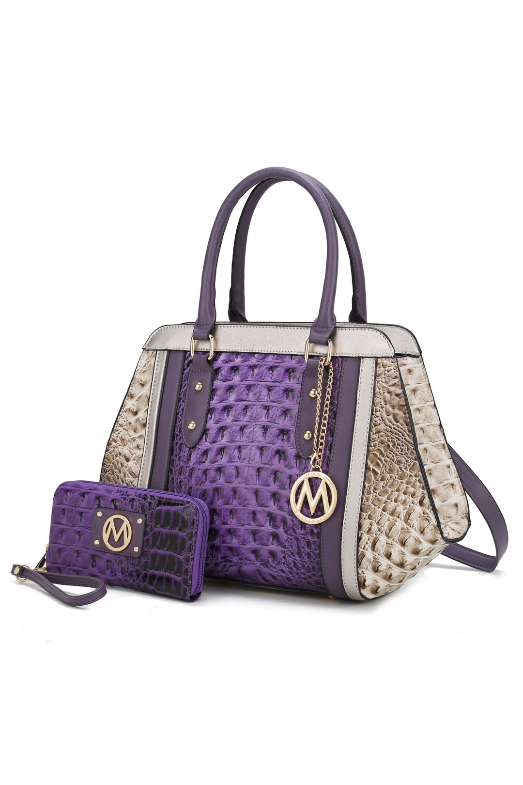 Mkf Collection Daisy Croco Satchel Wallet By Mia