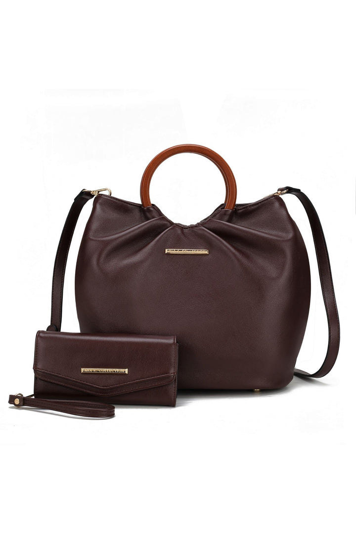 Taupe Mkf Collection Leilani Tote Bag With Wallet By Mia