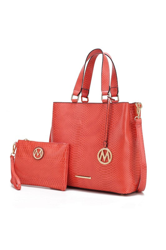 Mkf Collection Beryl Snake Embossed Tote Bag Mia K