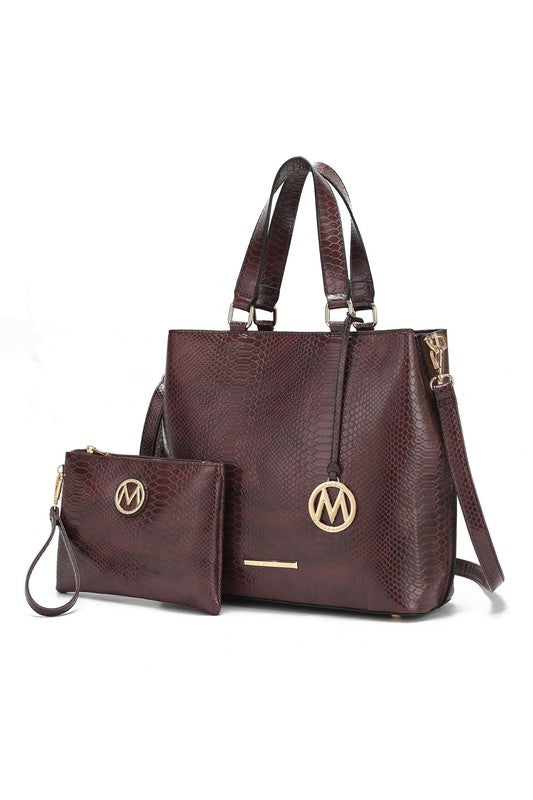 Mkf Collection Beryl Snake Embossed Tote Bag Mia K