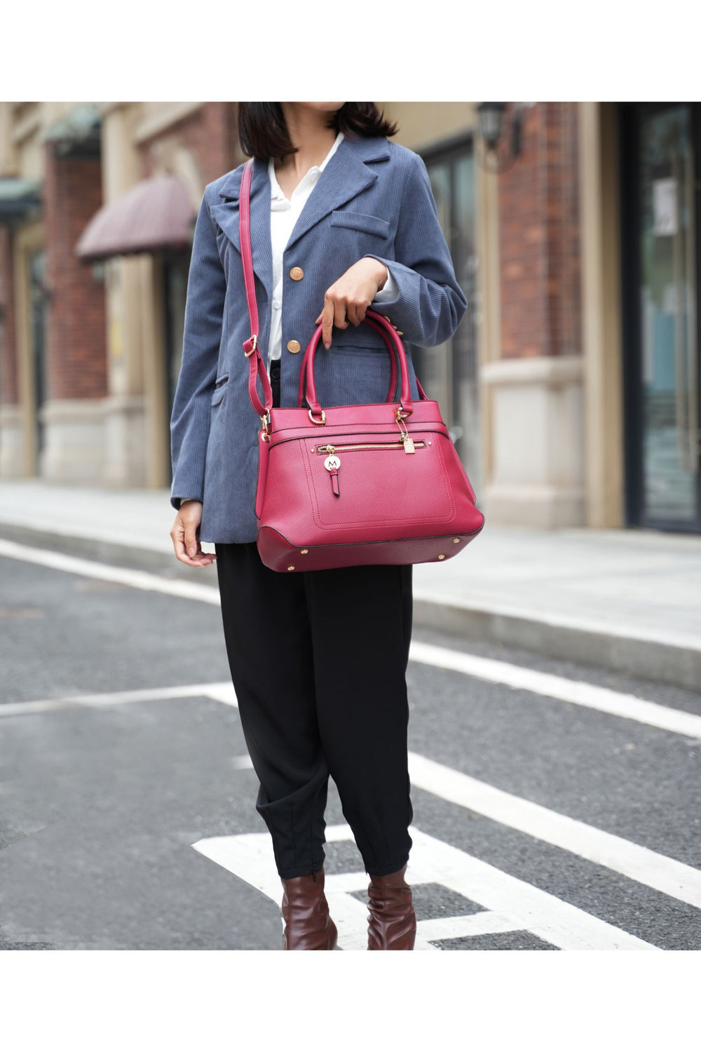Light Blue Mkf Collection Gardenia Tote Handbag By Mia K