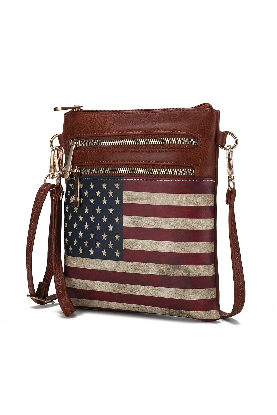 Mkf Genesis Printed Flag Crossbody Bag By Mia K