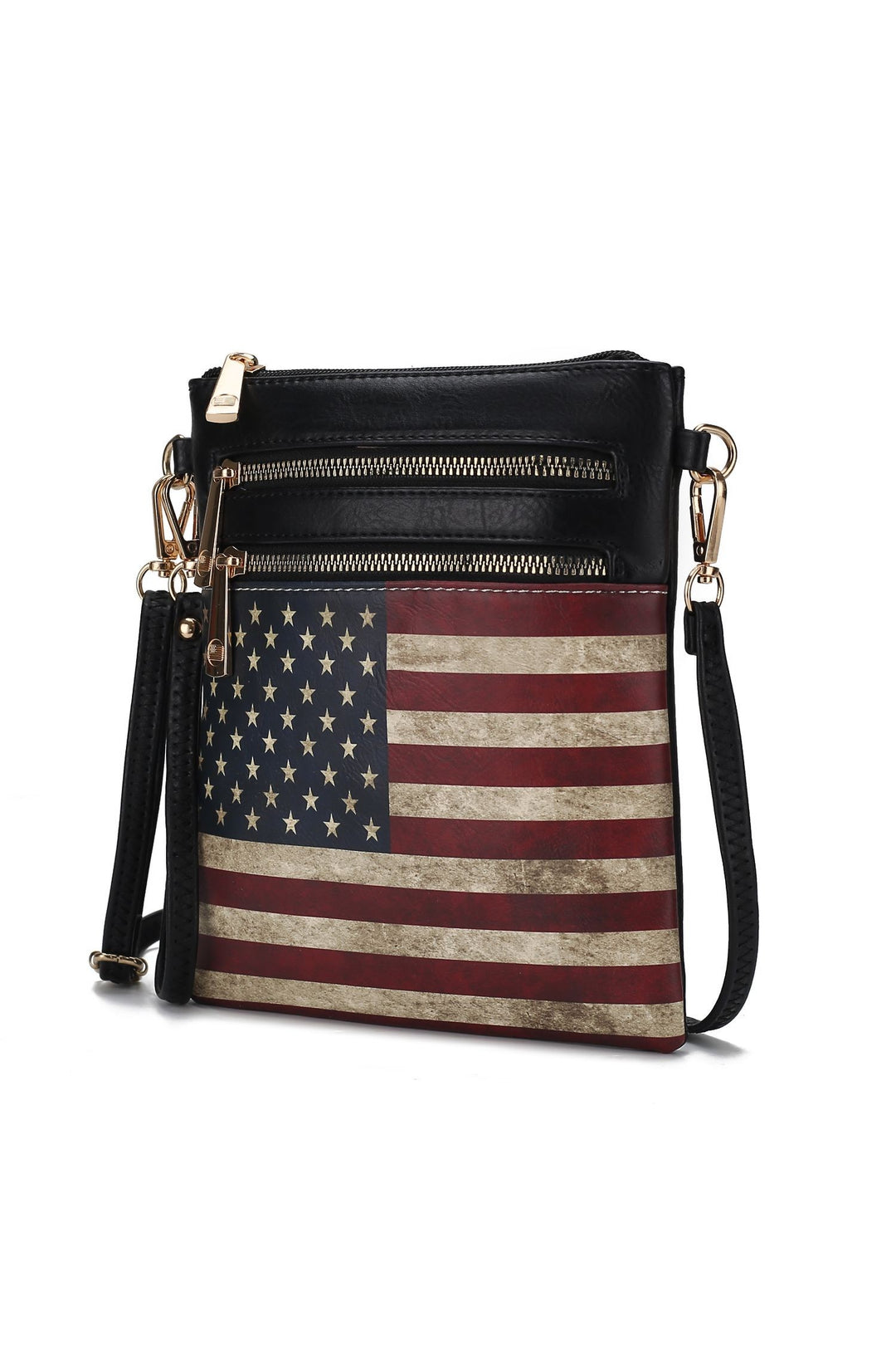 Rose Pink Mkf Genesis Printed Flag Crossbody Bag By Mia K