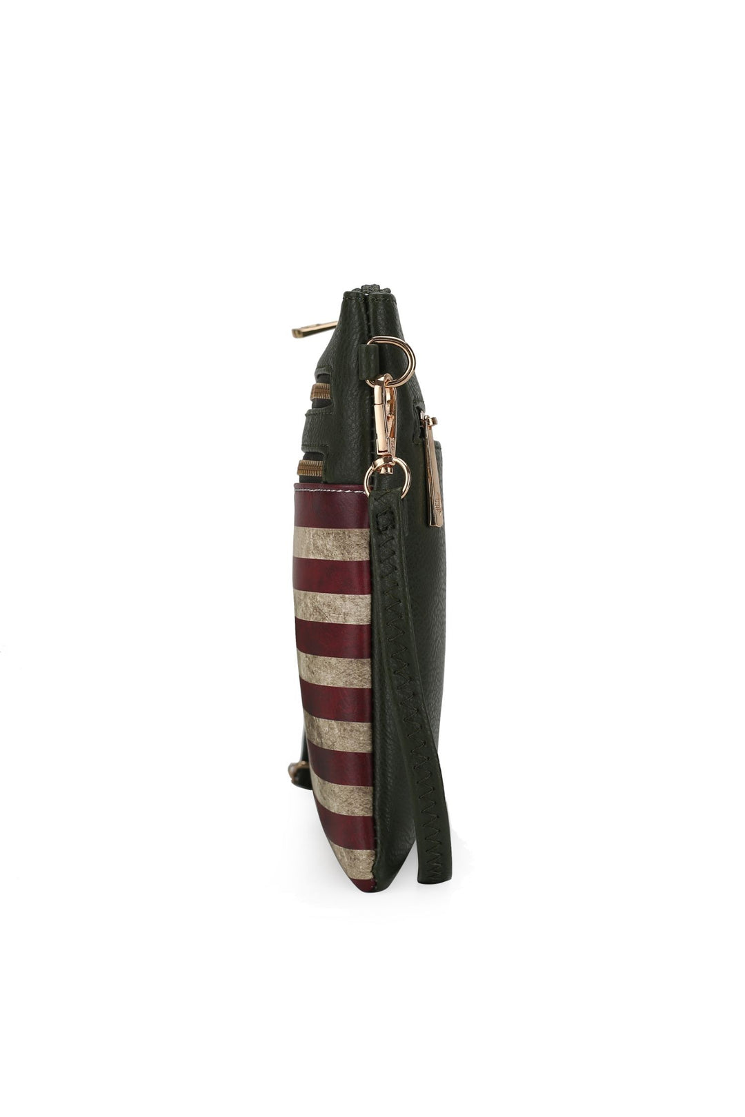 Chocolate Mkf Genesis Printed Flag Crossbody Bag By Mia K